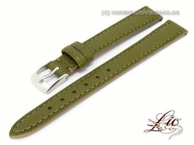 Manufaktur- Uhrband -Madras- 12mm oliv echtes Ziegenleder genarbt von Lic (Schlie�enansto� 10 mm) - Bild vergr��ern 