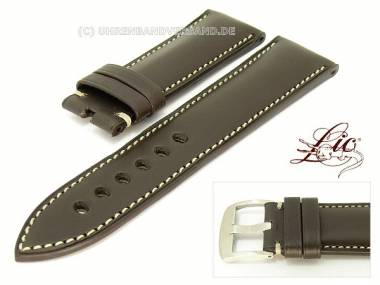 Manufaktur- Uhrband -Eco PNR- 26mm dunkelbraun glatt Oberfl�che von Lic (Schlie�enansto� 24 mm) - Bild vergr��ern 