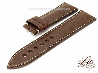 Manufaktur- Uhrband -Russia PNR- 26mm dunkelbraun grob gek�rnt von Lic (Schlie�enansto� 24 mm) - Bild vergr��ern 