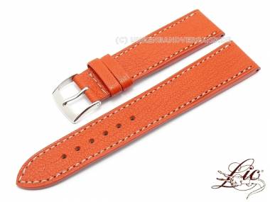Manufaktur- Uhrband -Madras Chrono- 24mm orange echtes Ziegenleder Lic (Schlie�enansto� 22 mm)  - Bild vergr��ern 