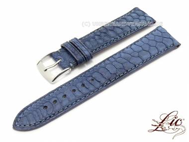 Manufaktur- Uhrband -Coq- 16mm blau echt Hahnenbein von Lic (Schlie�enansto� 14 mm)  - Bild vergr��ern 