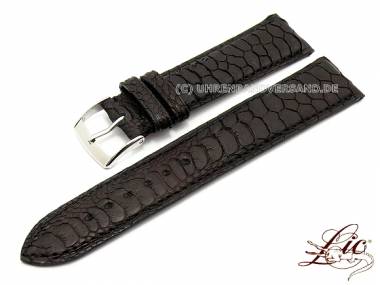 Manufaktur- Uhrband -Coq- 20mm schwarz echt Hahnenbein von Lic (Schlie�enansto� 18 mm) - Bild vergr��ern 