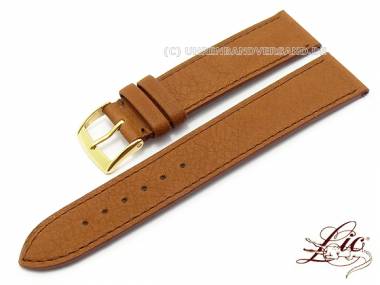 Manufaktur- Uhrband -Buffle Noble- 16mm hellbraun echt B�ffel von Lic (Schlie�enansto� 14 mm)  - Bild vergr��ern 