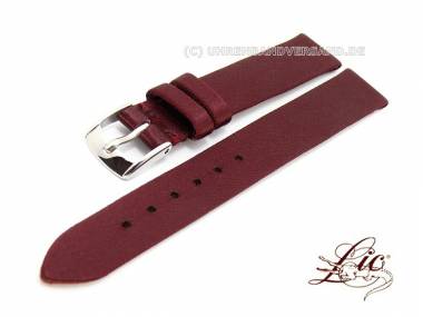 Manufaktur- Uhrband XS 14mm bordeaux glatte Seidenoberfl�che ohne Naht Lic (Schlie�enansto� 12 mm) - Bild vergr��ern 