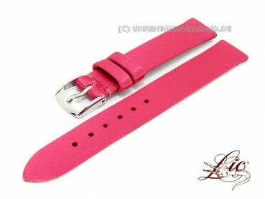 Manufaktur- Uhrband XS 14mm pink glatte Seidenoberfl�che ohne Naht von Lic (Schlie�enansto� 12 mm) - Bild vergr��ern 