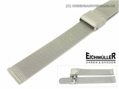 Uhrenarmband 18mm Edelstahl Milanaise elegant Schiebeverschluss - Bild vergr��ern 
