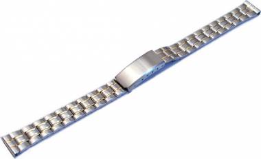 Uhrenarmband 14mm Edelstahl elegant teilweise poliert bicolor - Bild vergr��ern 