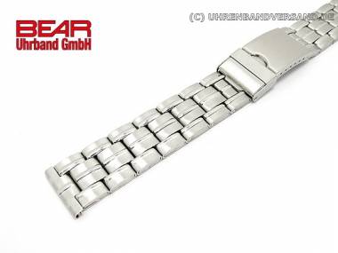 Edelstahl-Uhrband XL 20mm teilweise poliert sportlich-elegant von BEAR - Bild vergr��ern 