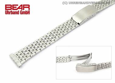 Edelstahl-Uhrband 14mm teilweise poliert elegant feingliedrig von BEAR - Bild vergr��ern 