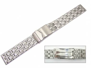 Uhrenarmband 18mm Edelstahl elegant teilweise poliert silber - Bild vergr��ern 