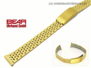 Edelstahl-Uhrband 14mm vergoldet poliert von BEAR - Bild vergr��ern 