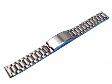 Uhrenarmband 18mm Edelstahl elegant teilweise poliert silberfarben - Bild vergr��ern 