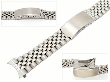 Uhrband Edelstahl 18mm runder Ansto� teilweise poliert - Bild vergr��ern 