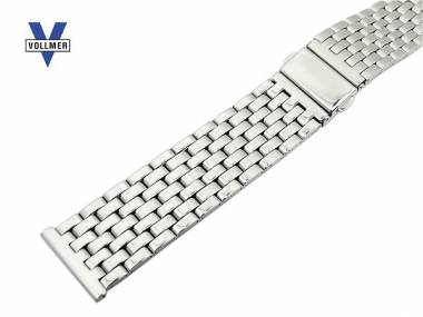 Metallarmband Edelstahl 22mm Massiv-Optik poliert klassisches Design von Vollmer - Bild vergr��ern 