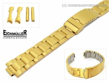 Uhrenarmband 18mm Edelstahl matt Wechselansto� rund/gerade goldfarben - Bild vergr��ern 