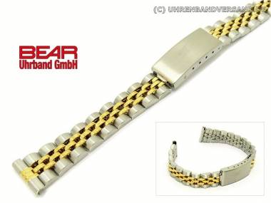 Edelstahl-Uhrband 14mm bicolor teilweise poliert von BEAR - Bild vergr��ern 