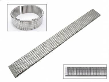Uhrenarmband Edelstahl 14mm Zugband elegant  teilw. poliert silber - Bild vergr��ern 