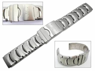 Uhrenarmband 18mm Edelstahl fein geb�rstet Massiv-Optik sportlich - Bild vergr��ern 
