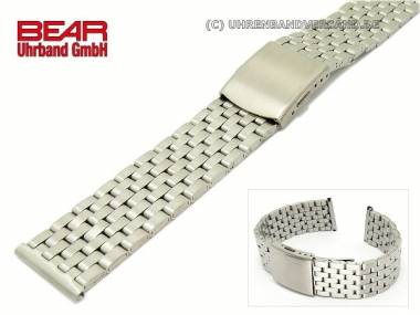 Edelstahl-Uhrenarmband 22mm fein geb�rstet klassisch von BEAR - Bild vergr��ern 