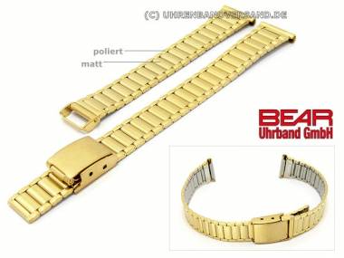 Edelstahl-Uhrband 14mm vergoldet teilweise poliert schlicht-elegant von BEAR - Bild vergr��ern 