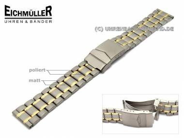 Uhrenarmband Titan 20mm bicolor klassisch-elegant von Eichm�ller - Bild vergr��ern 
