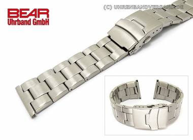 Edelstahl-Uhrband 24mm Massiv-Optik satiniert elegant von BEAR - Bild vergr��ern 