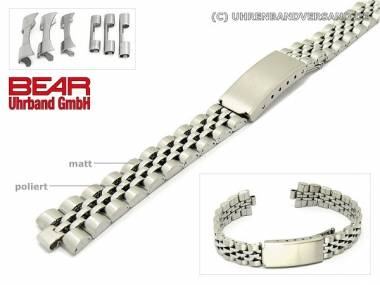 Edelstahl-Uhrband Multi-Ansto� 12-16mm rund/gerade teilweise poliert von BEAR - Bild vergr��ern 