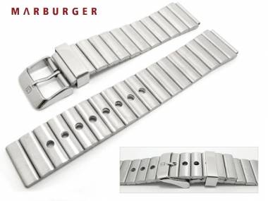 Uhrenarmband 18-20mm Edelstahl geb�rstet massive Dornschlie�e - Bild vergr��ern 