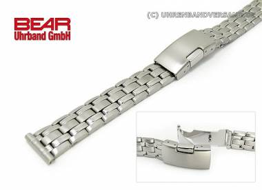 Edelstahl-Uhrband 16mm teilweise poliert sportlich-elegant von BEAR - Bild vergr��ern 