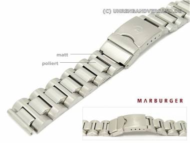 Uhrenarmband 18/20mm Edelstahl teilweise poliert Wechselansto� Marburger - Bild vergr��ern 
