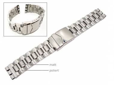 Uhrenarmband f�r Swatch 17mm Edelstahl teilweise poliert Massiv-Optik sportlich - Bild vergr��ern 