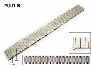 Uhrenarmband Edelstahl 16-20mm EULIT Zugband Teleskop-Ansto� elegant teilw. poliert silber - Bild vergr��ern 