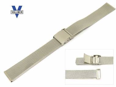 Milanaise- Uhrband Edelstahl 16mm leichtes Geflecht matt (sandgestrahlt) von Vollmer - Bild vergr��ern 