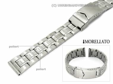 Uhrarmband 18/20/22mm Edelstahl mit Wechselansto� geb�rstet teilpoliert von MORELLATO - Bild vergr��ern 