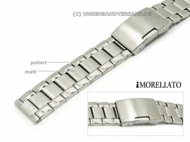 Uhrarmband 22mm Edelstahl sportliches Design Massiv-Optik teilpoliert von MORELLATO - Bild vergr��ern 