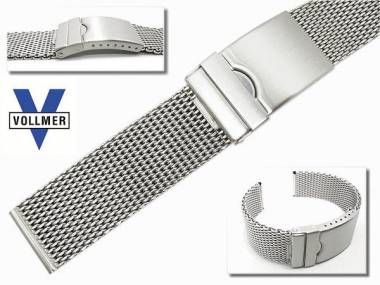 Metallarmband Edelstahl 22mm Milanaise mittelschweres Geflecht matt (sandgestrahlt) von Vollmer - Bild vergr��ern 