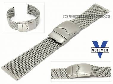 Metallarmband 26mm Milanaise mittelschweres Geflecht matt (sandgestrahlt) von Vollmer - Bild vergr��ern 