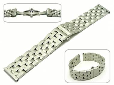 Uhrenarmband Edelstahl 22mm massiv schwere Ausf�hrung poliert mit Butterfly-Faltschlie�e - Bild vergr��ern 