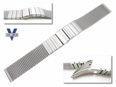 Uhrenarmband 16mm Edelstahl Milanaise SES mittelschweres Geflecht teilpoliert von Vollmer - Bild vergr��ern 