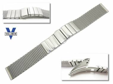 Metallarmband Edelstahl 20mm Milanaise SES schweres Geflecht matt (satiniert) von Vollmer - Bild vergr��ern 