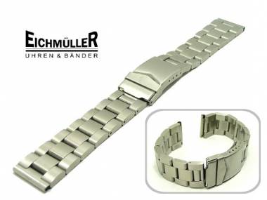 Uhrenarmband 18mm Edelstahl massiv fein geb�rstet von Eichm�ller - Bild vergr��ern 