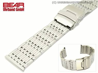 Edelstahl-Uhrband 24mm Massiv-Optik satiniert elegant von BEAR - Bild vergr��ern 