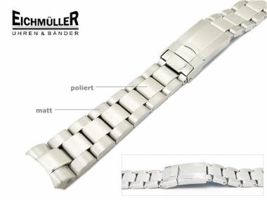 Uhrenarmband 20mm Edelstahl massiv teilweise poliert passend f�r Rolex etc. von Eichm�ller - Bild vergr��ern 