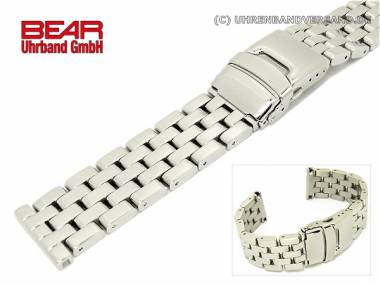 Edelstahl-Uhrenarmband 22mm massiv poliert klassisch von BEAR - Bild vergr��ern 