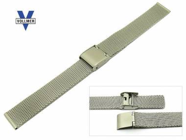 Milanaise- Uhrband Edelstahl 16mm leichtes Geflecht matt (sandgestrahlt) von Vollmer - Bild vergr��ern 