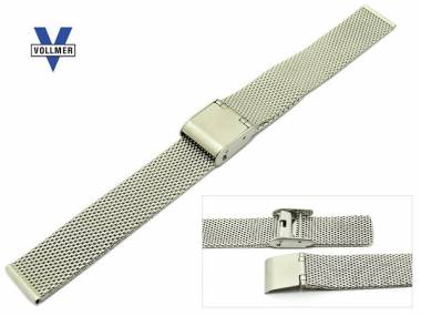Milanaise- Uhrband Edelstahl 14mm leichtes Geflecht teilpoliert von Vollmer - Bild vergr��ern 