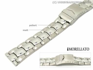 Uhrarmband 22mm Edelstahl -Malachit- massiv teilpoliert von MORELLATO - Bild vergr��ern 