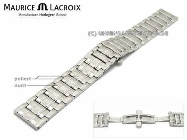 Ersatz-Uhrenarmband MAURICE LACROIX 19mm Edelstahl massiv f�r 02336, 11577, 20584, 27561, 67413 - Bild vergr��ern 