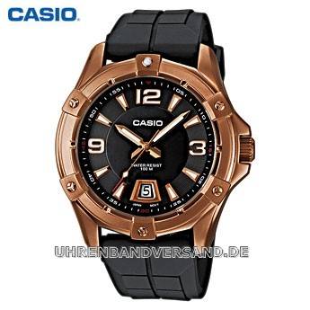 Herrenuhr MTD-1062-1AVEF Edelstahl ros�gold/kupfer Ziffernblatt schwarz Resinband Casio (*CA*HU*) - Produktbild 