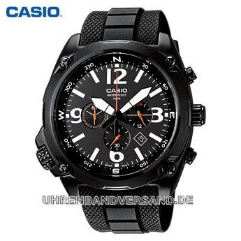 Chronograph MTF-E002B-1AVEF Edelstahl schwarz Kunststoffband von Casio (*CA*HU*) - Produktbild 